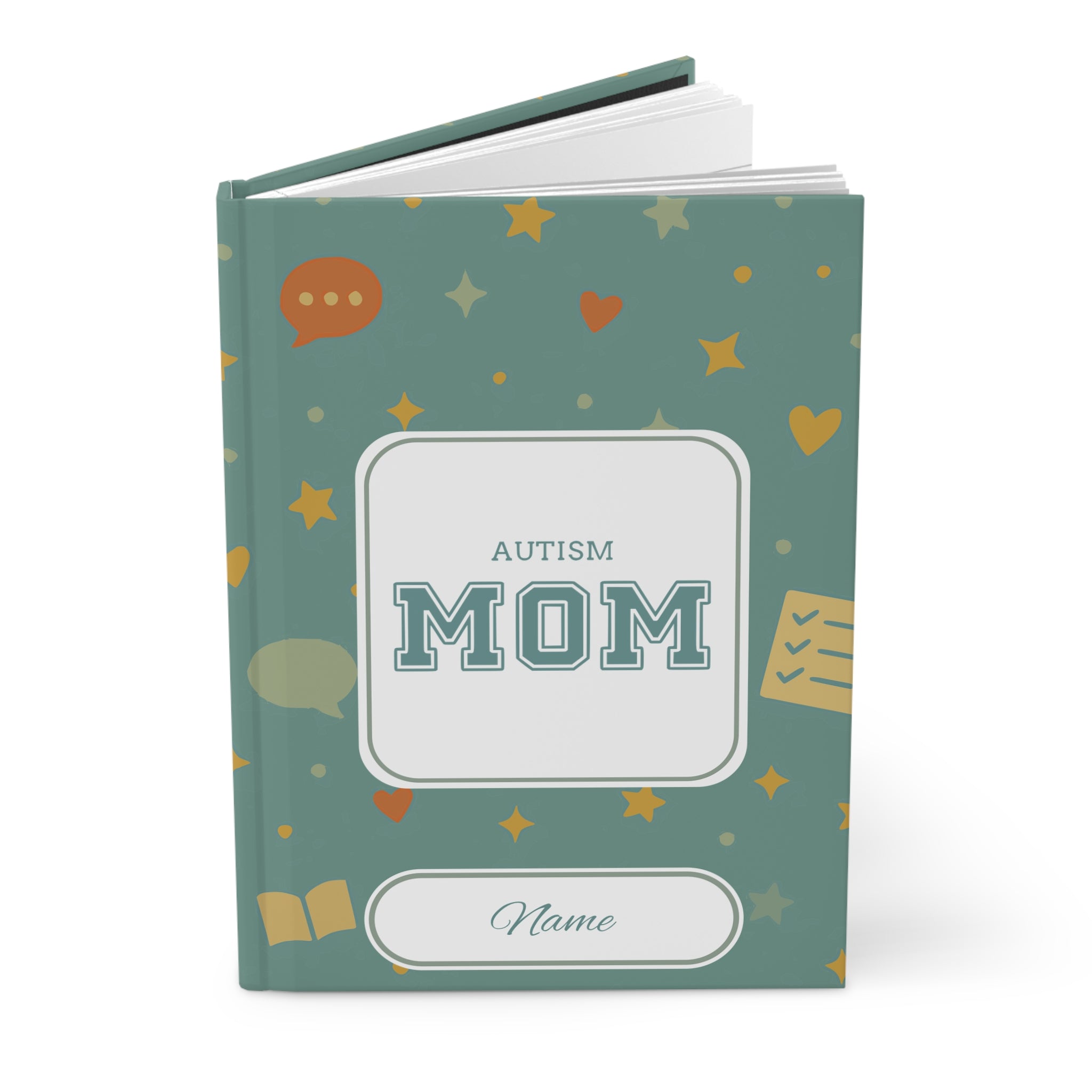 Mothers Day 2025 - Autism Mom College Personalized Hardcover Journal Notebook