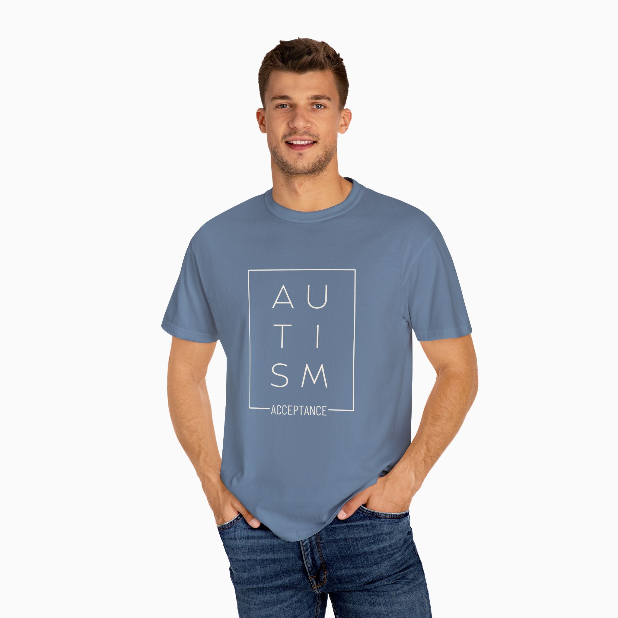 Autism Acceptance Box Comfort Colors Tee