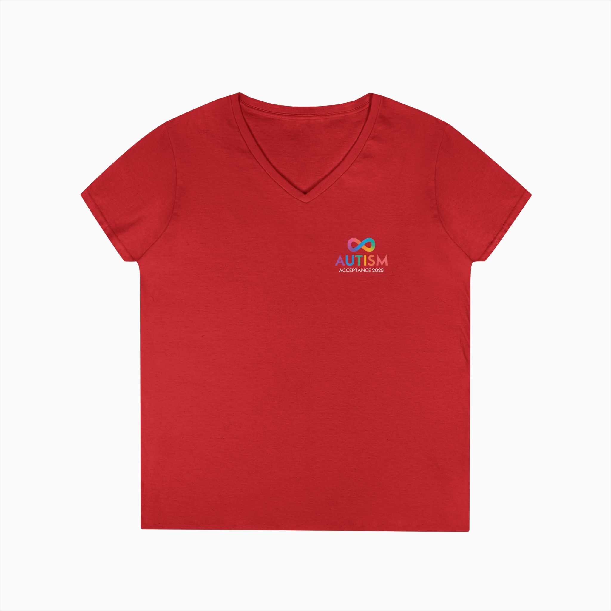 Autism Awareness 2025 - Infinity Acceptance Ladies V-Neck T-Shirt
