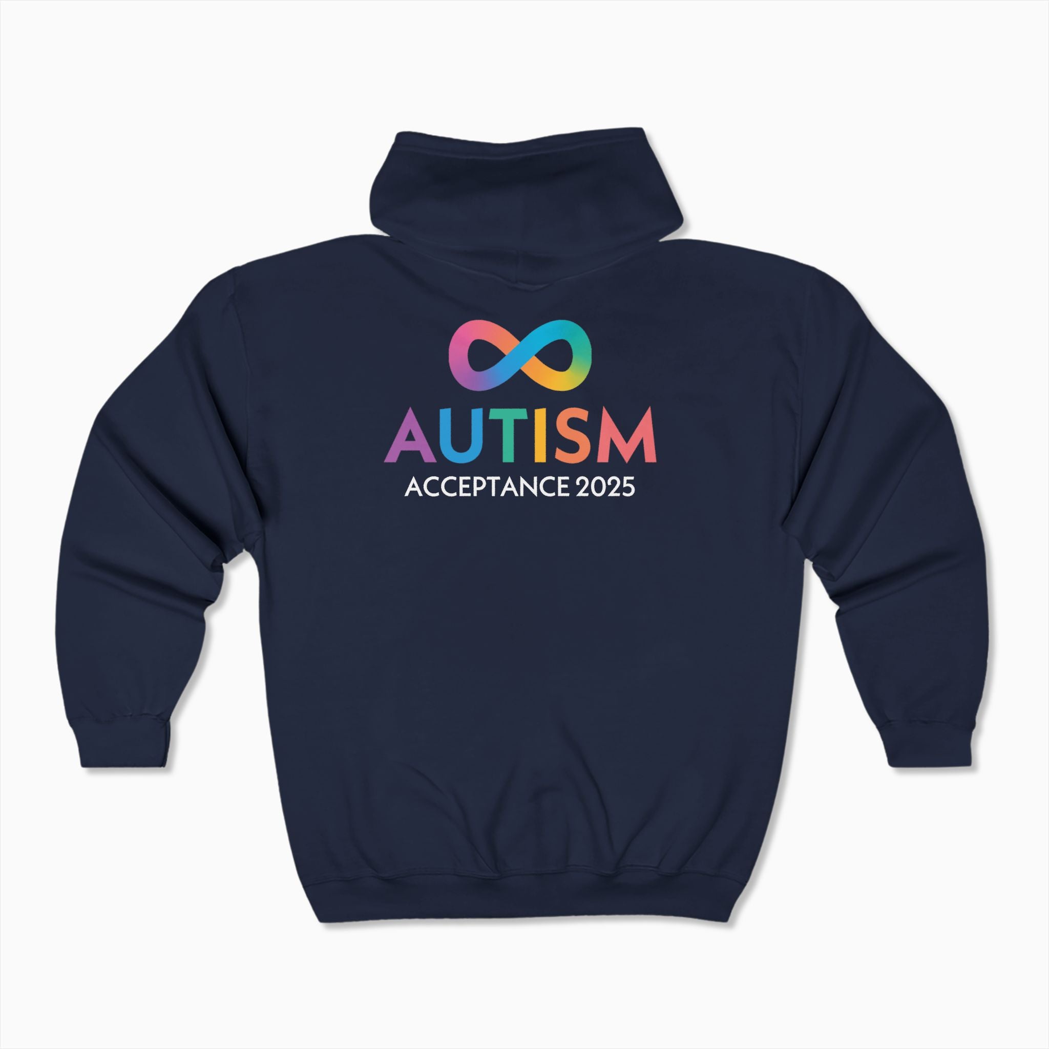 Autism Awareness 2025 - Infinity Acceptance Zip Up Hoodie
