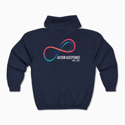 Autism Awareness 2025 - Loop of Acceptance Zip Up Hoodie