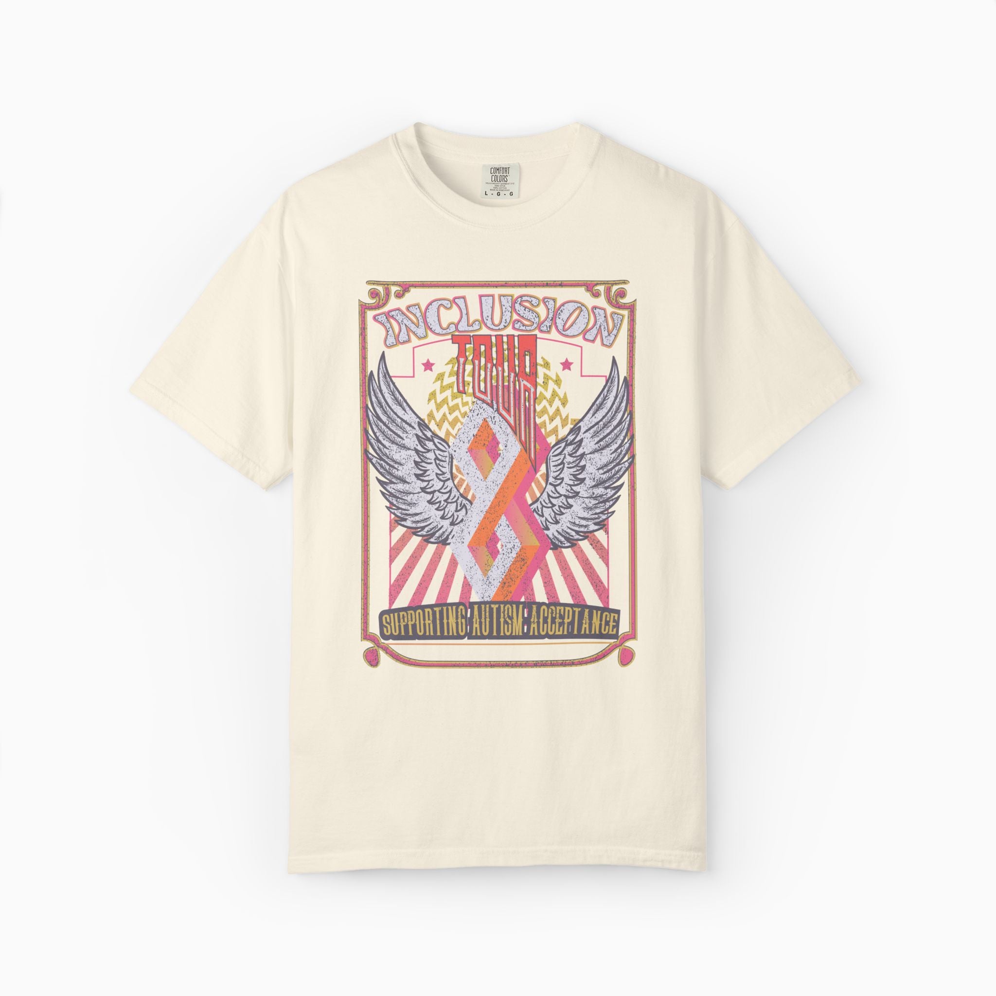 Autism T-Shirt - Inclusion Tour Comfort Colors T-Shirt - Daily Bloom