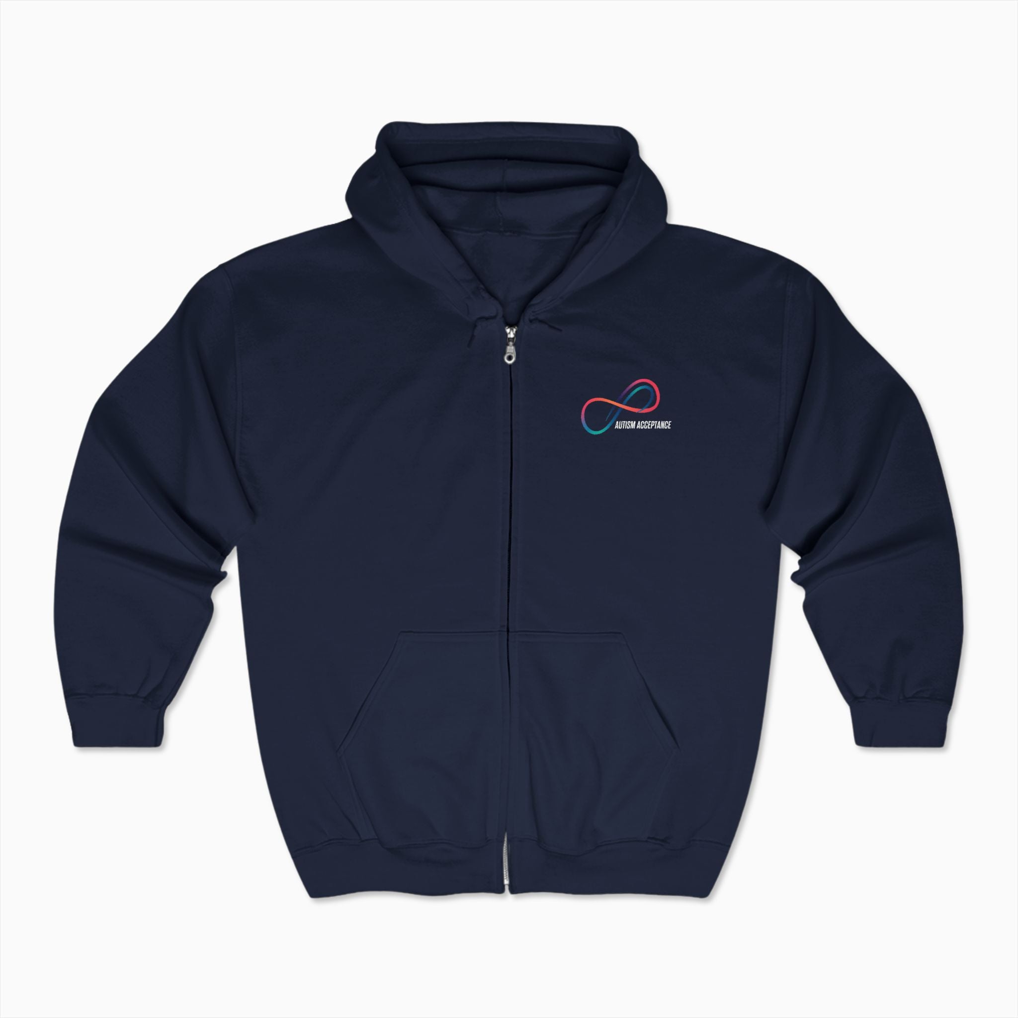 Autism Awareness 2025 - Loop of Acceptance Zip Up Hoodie