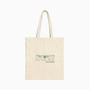 Accept Adapt Advocate Love Hearts Tote Bag