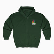 Autism Awareness 2025 - Brainbow Zip Up Hoodie