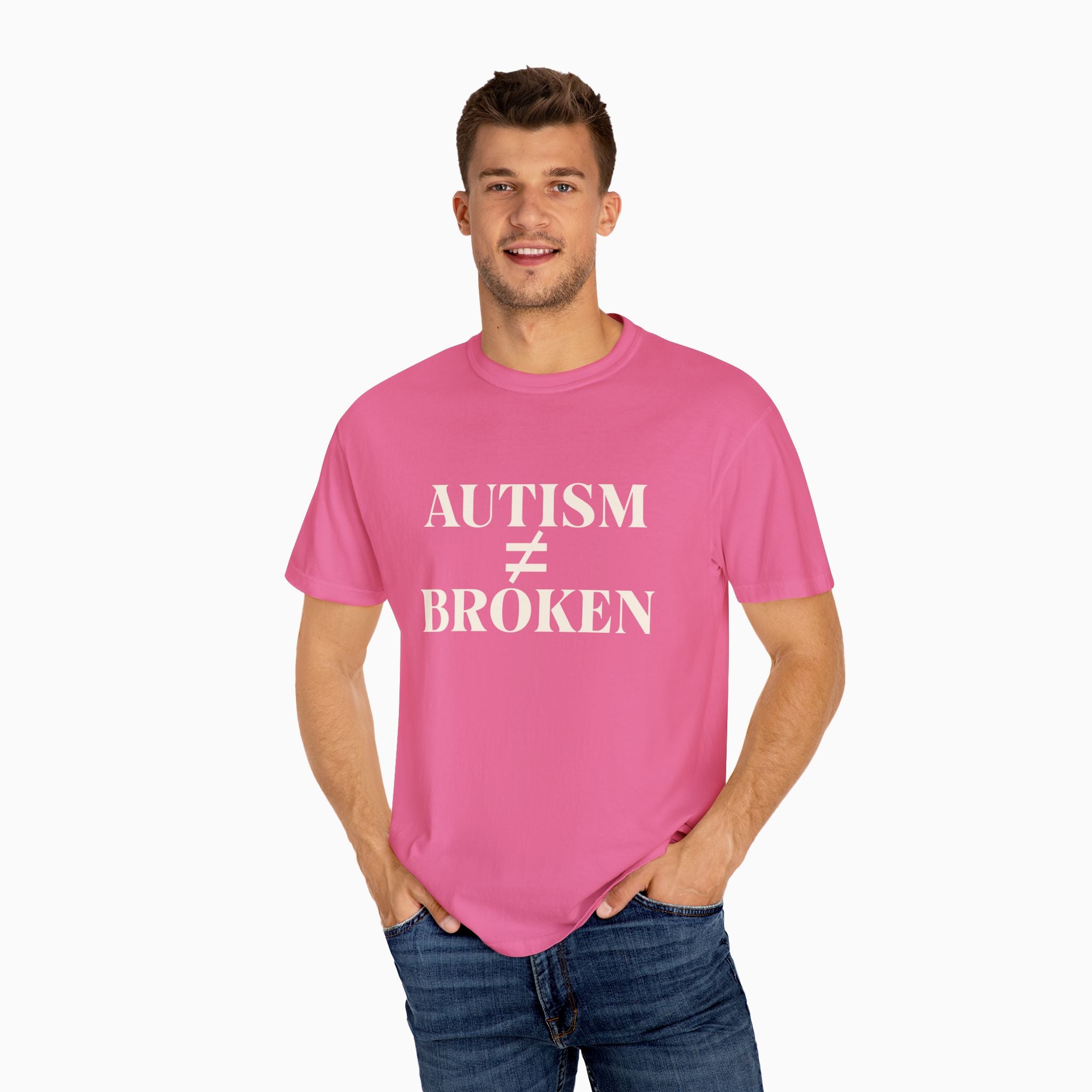 Autism ≠ Broken Comfort Colors Tee