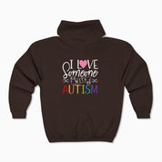 I Love Someone With Autism Zip Up Hoodie