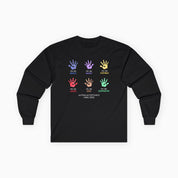 Autism Awareness 2025 - Affirmation Handprints Long Sleeve Tee