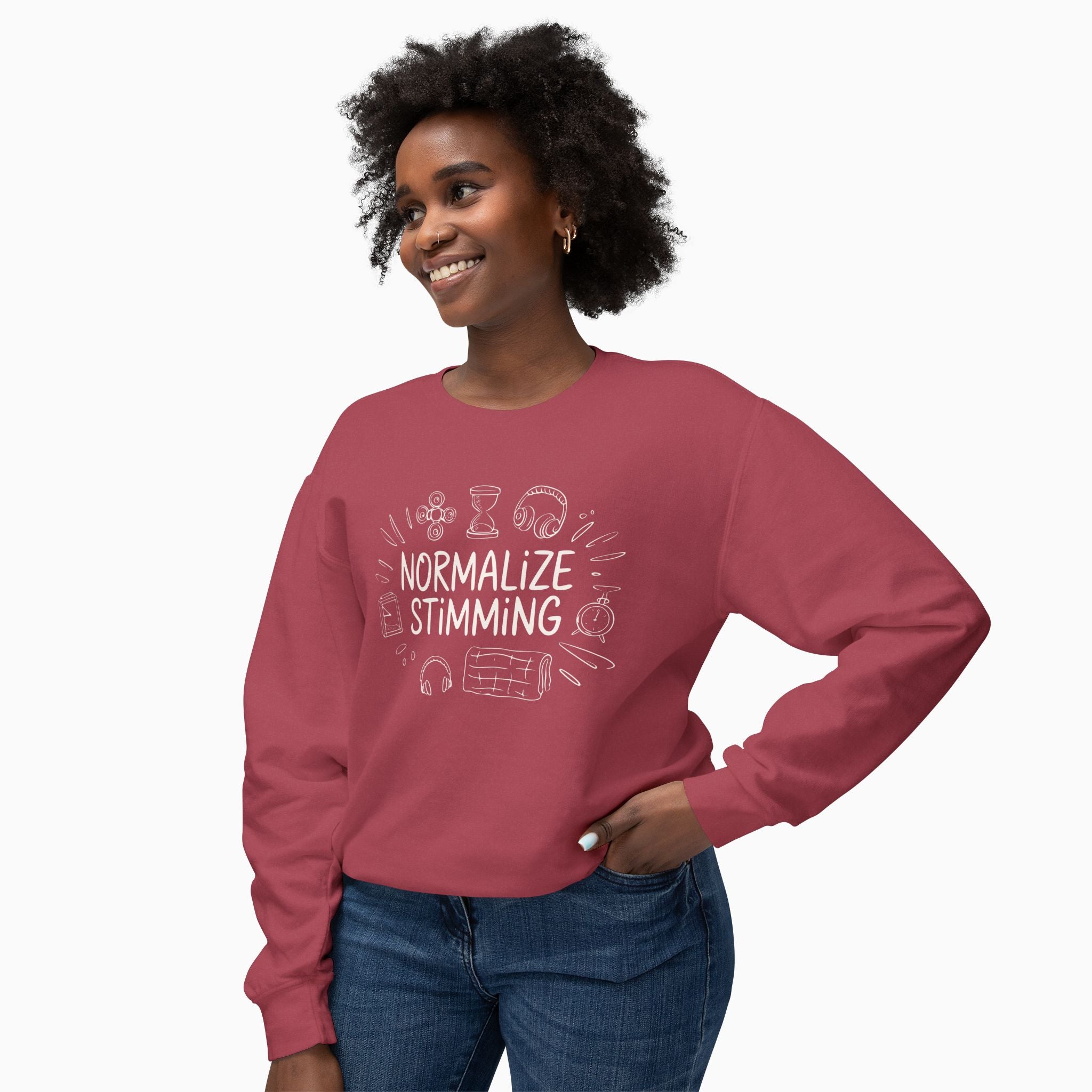 Normalize Stimming Comfort Colors Lightweight Sweatshirt