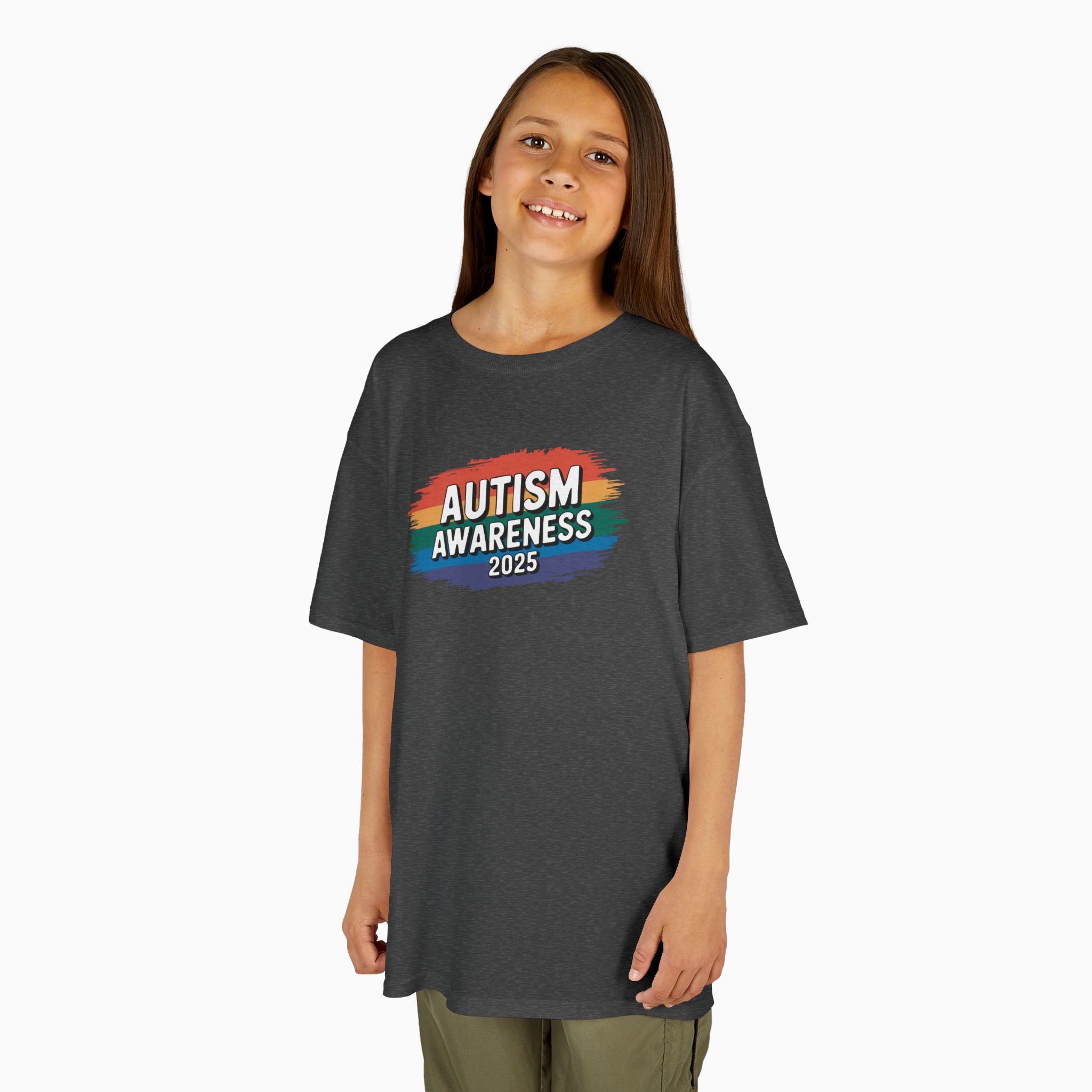 Autism Awareness 2025 - Brushstrokes of Awareness Youth T-Shirt