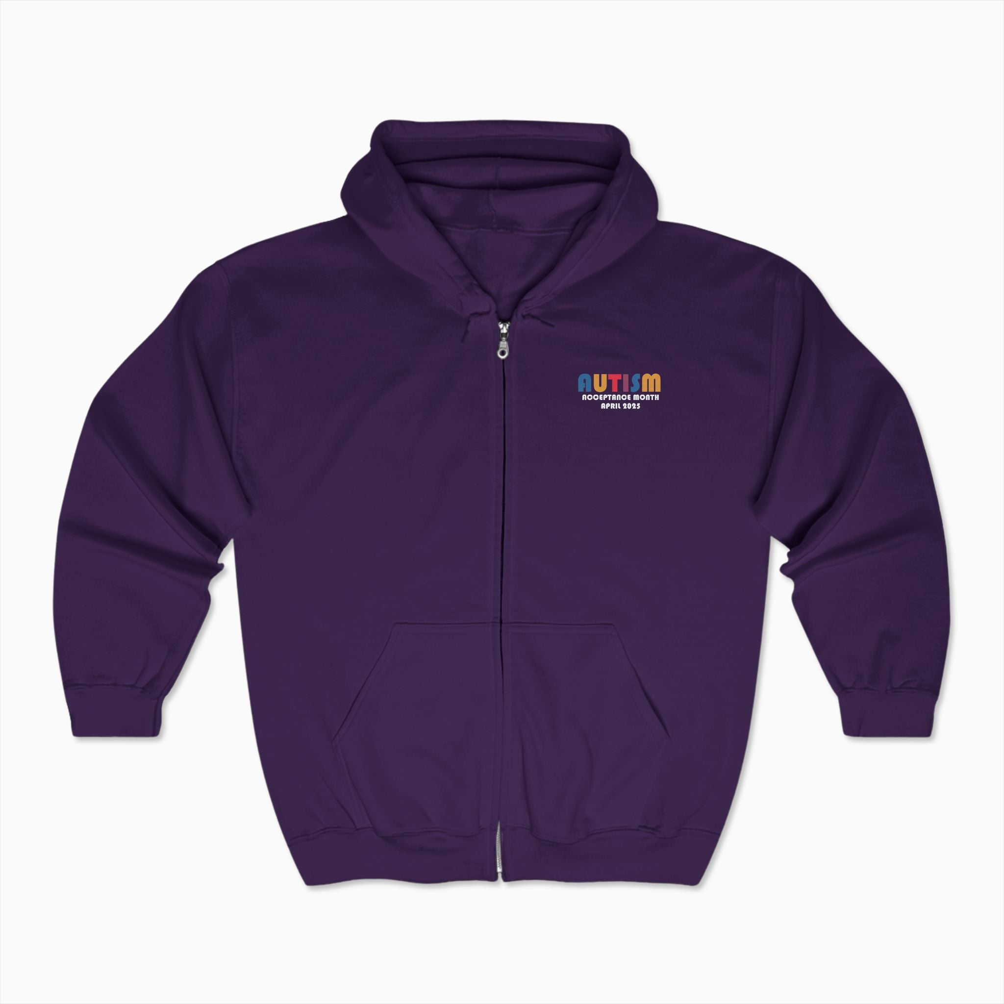 Autism Awareness 2025 - Tree of Acceptance Zip Up Hoodie