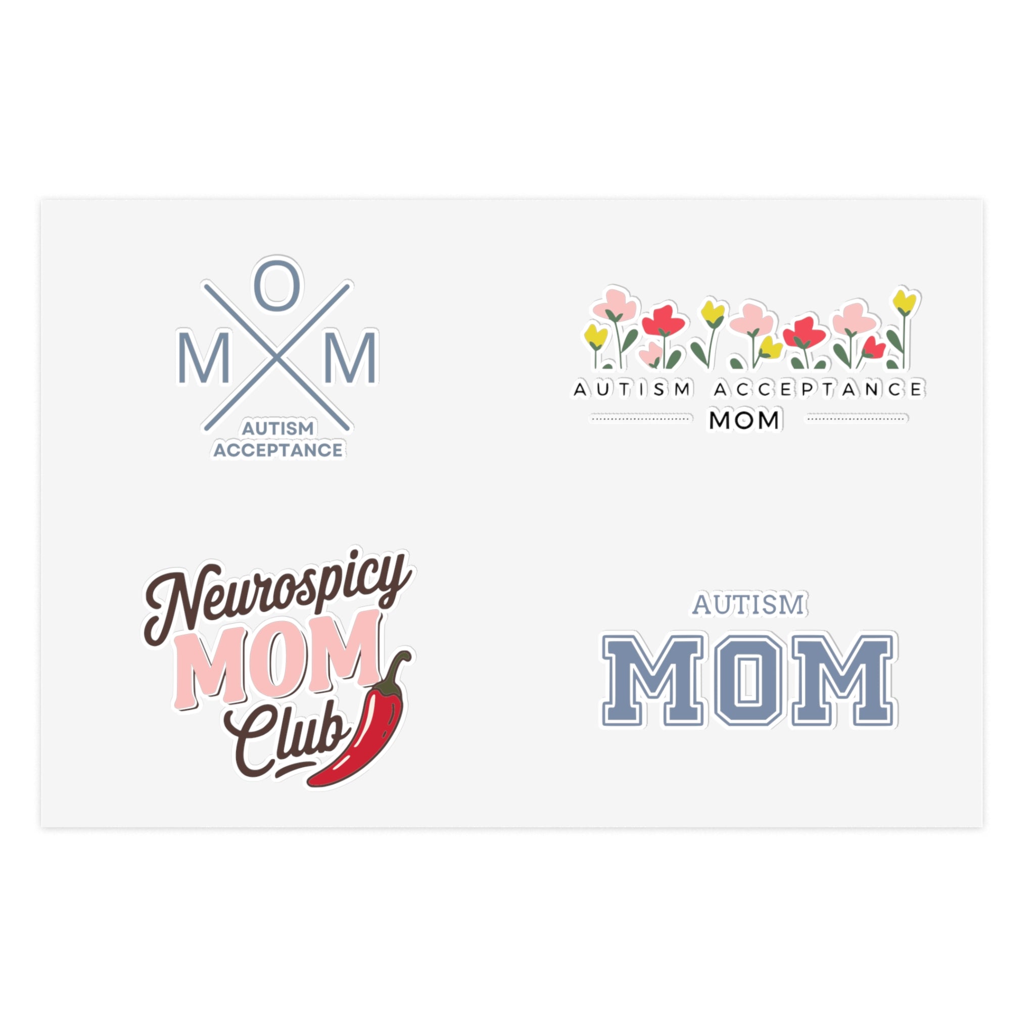 Mother's Day 2025 - Autism Mom Vinyl Sticker Sheet