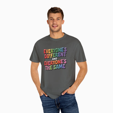 Autism T-Shirt - Everyone's Different and Everyone's the Same Comfort Colors Tee - Daily Bloom