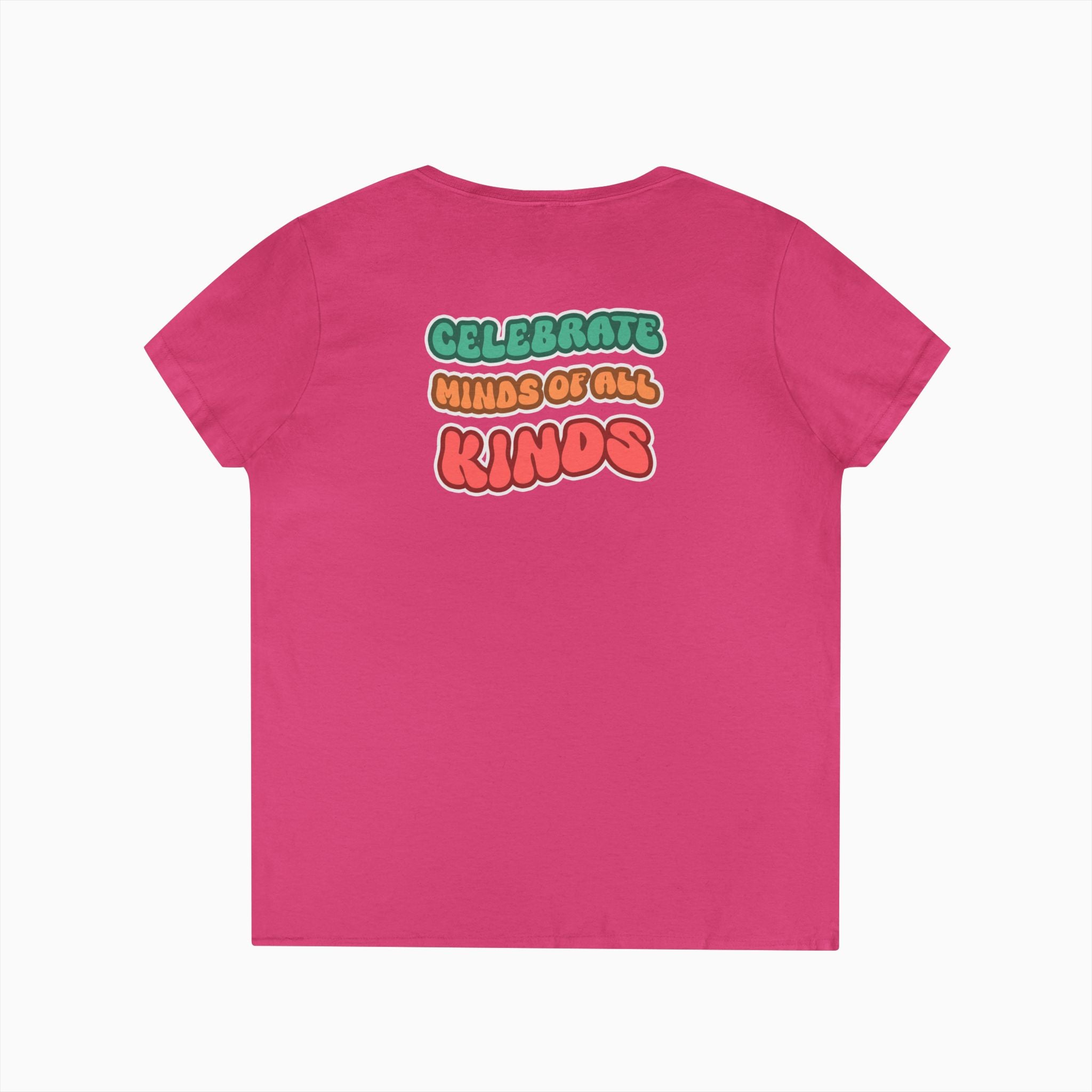 Autism Awareness 2025 - Celebrate Minds of All Kinds Ladies V-Neck T-Shirt