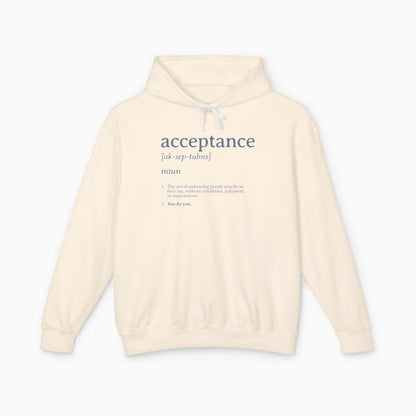 Acceptance Definition Comfort Colors Lightweight Hoodie