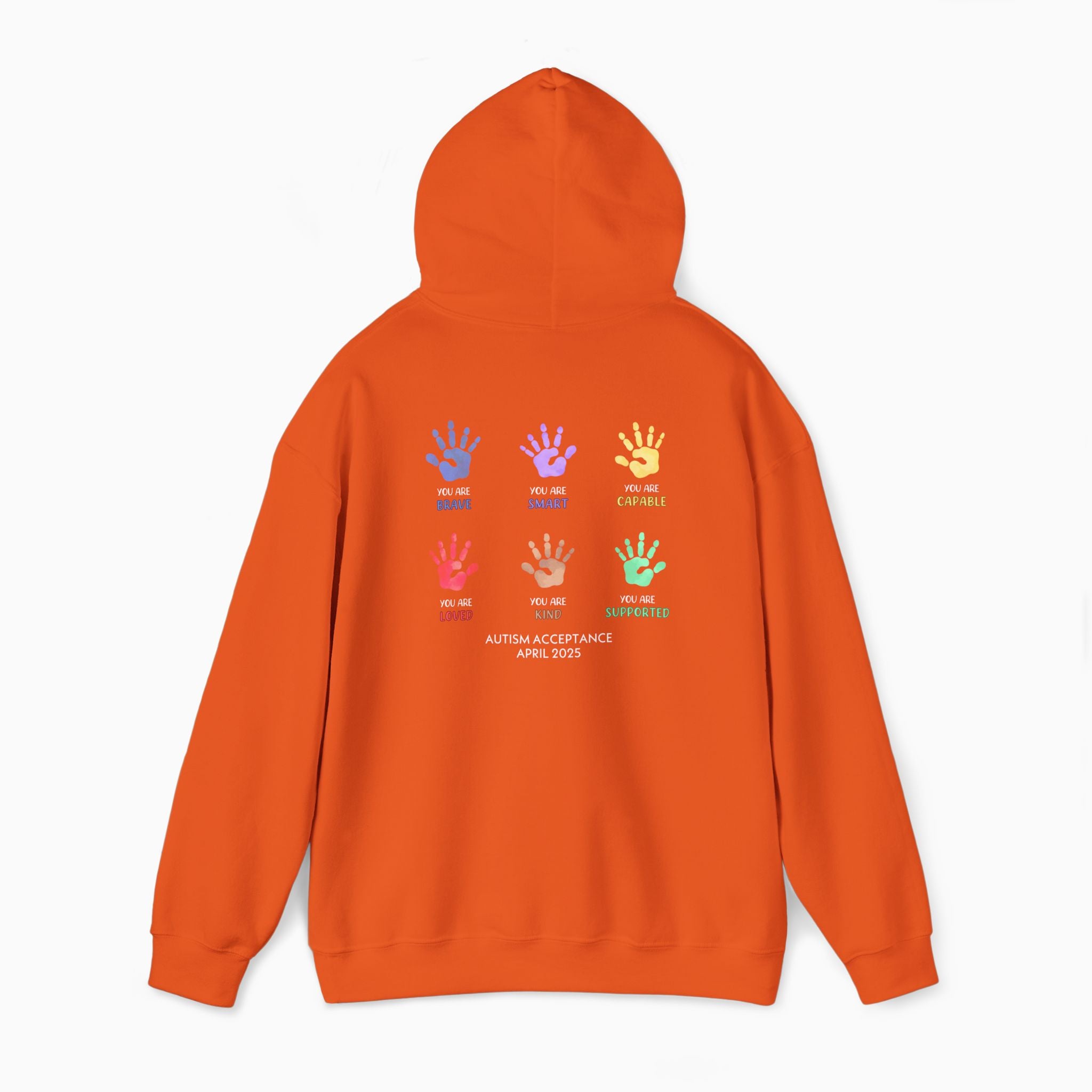 Autism Awareness 2025 - Affirmation Handprints Hoodie