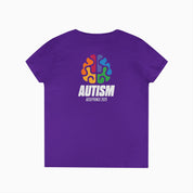 Autism Awareness 2025 - Brainbow Ladies V-Neck T-Shirt