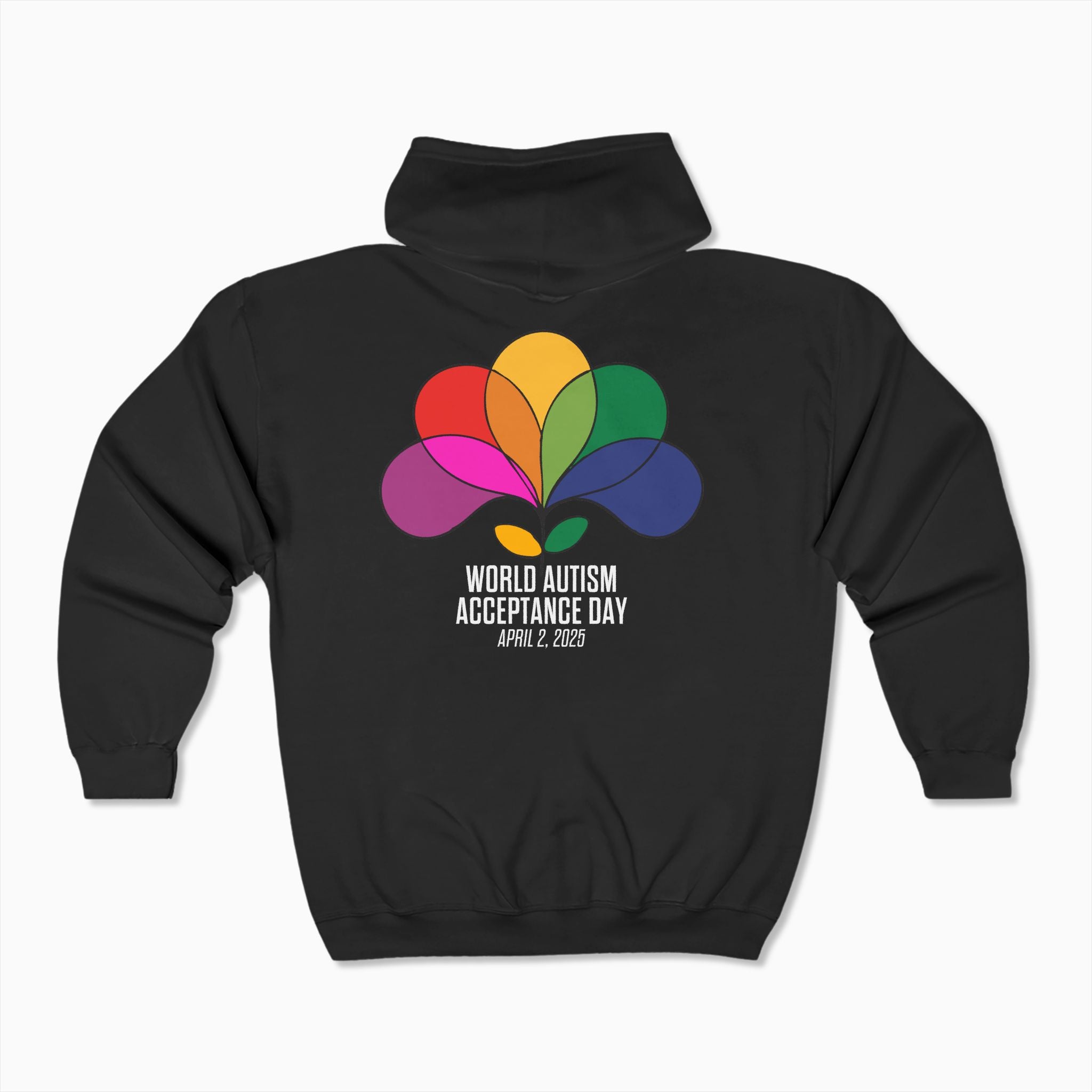 Autism Awareness 2025 - Spectrum in Bloom Zip Up Hoodie