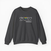 Accept Adapt Advocate Rainbow Love Heart Sweatshirt