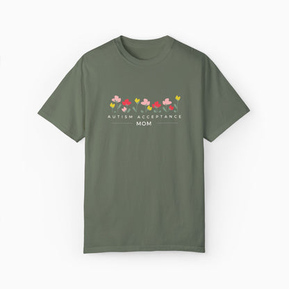 Autism Acceptance Mom Comfort Colors Tee