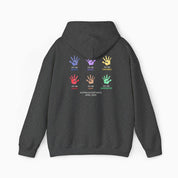 Autism Awareness 2025 - Affirmation Handprints Hoodie