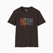 Autism Acceptance Grunge Rainbow Tee