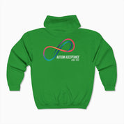 Autism Awareness 2025 - Loop of Acceptance Zip Up Hoodie