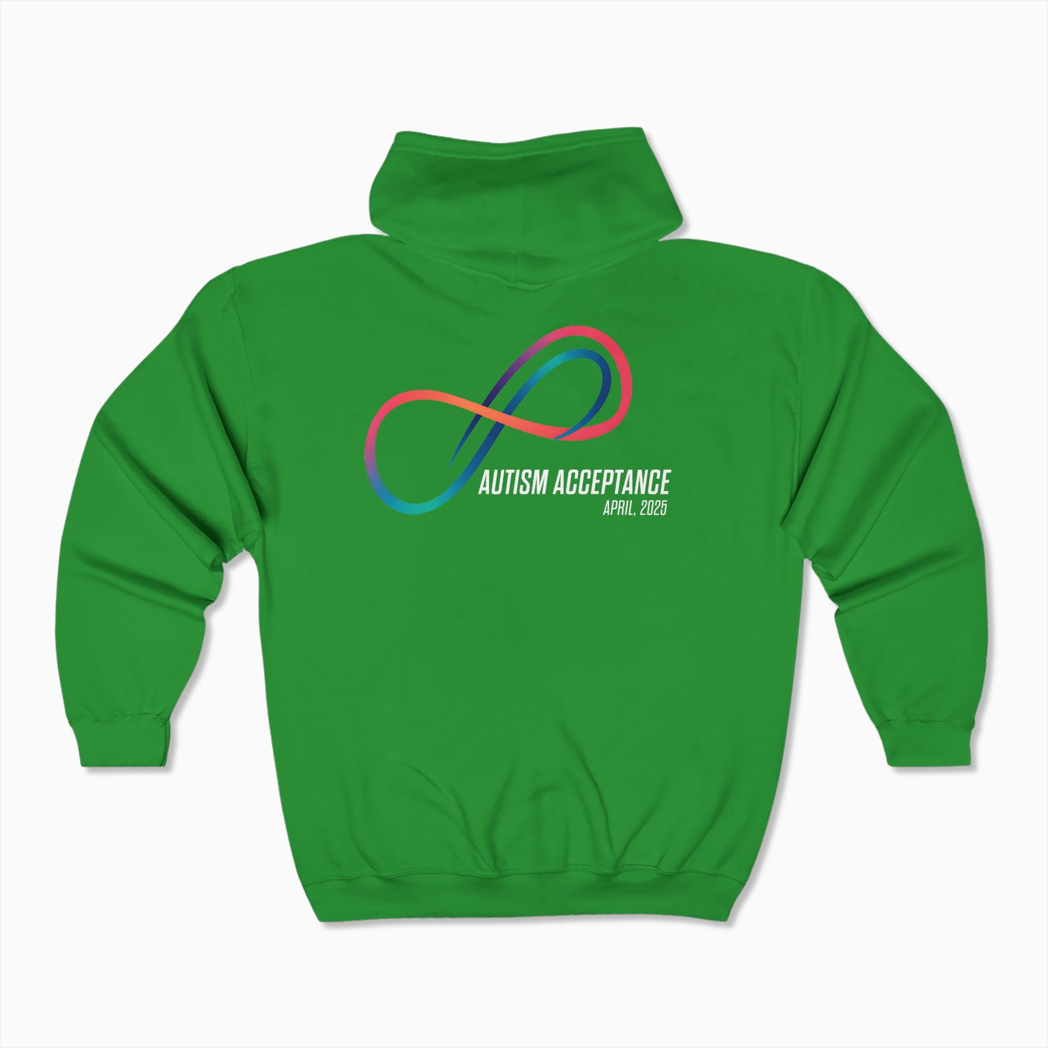 Autism Awareness 2025 - Loop of Acceptance Zip Up Hoodie