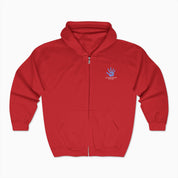 Autism Awareness 2025 - Affirmations Handprints Zip Up Hoodie
