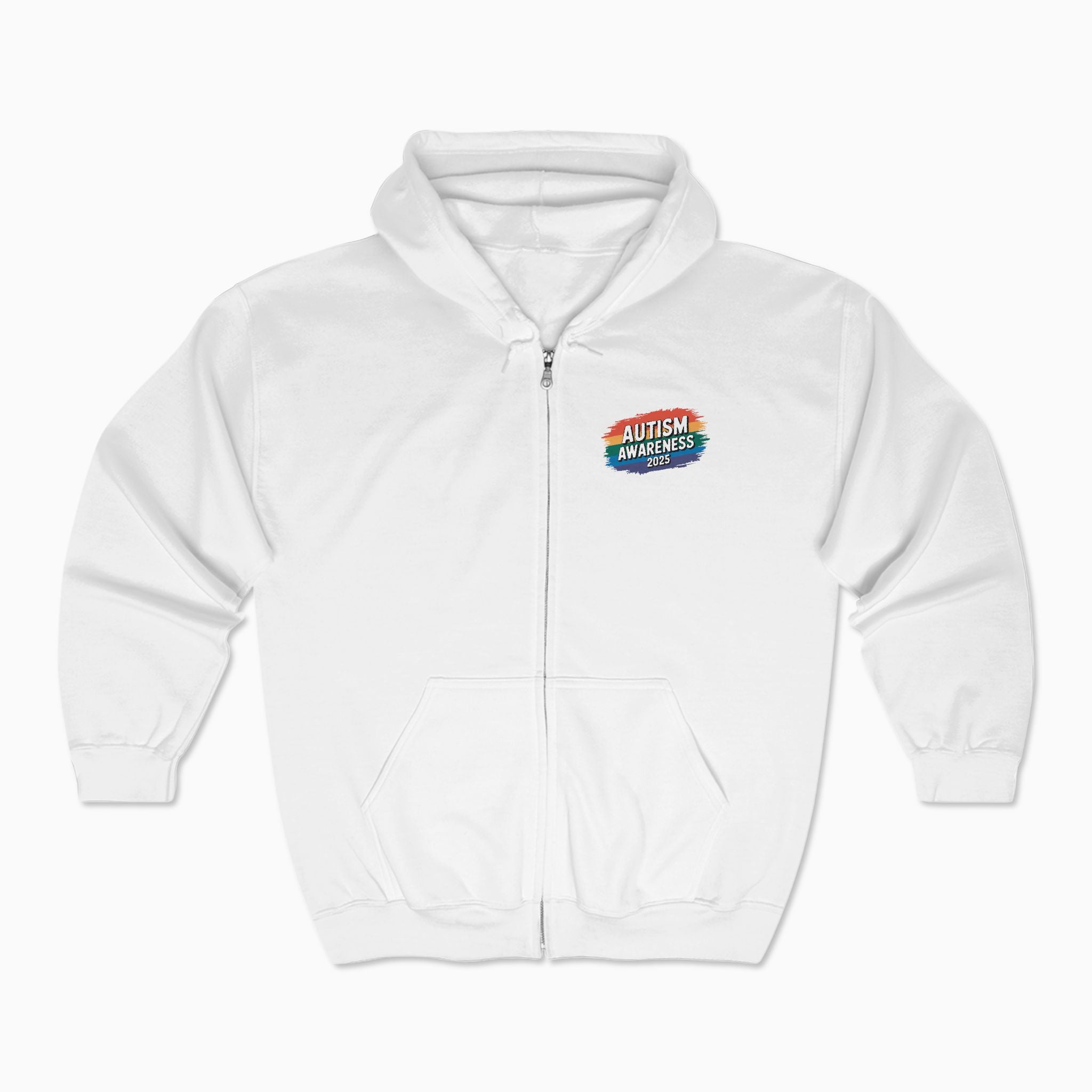 Autism Awareness 2025 - Brushstrokes of Awareness Zip Up Hoodie