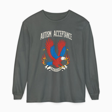 Autism Acceptance Freedom Eagle Premium Long Sleeve T-Shirt