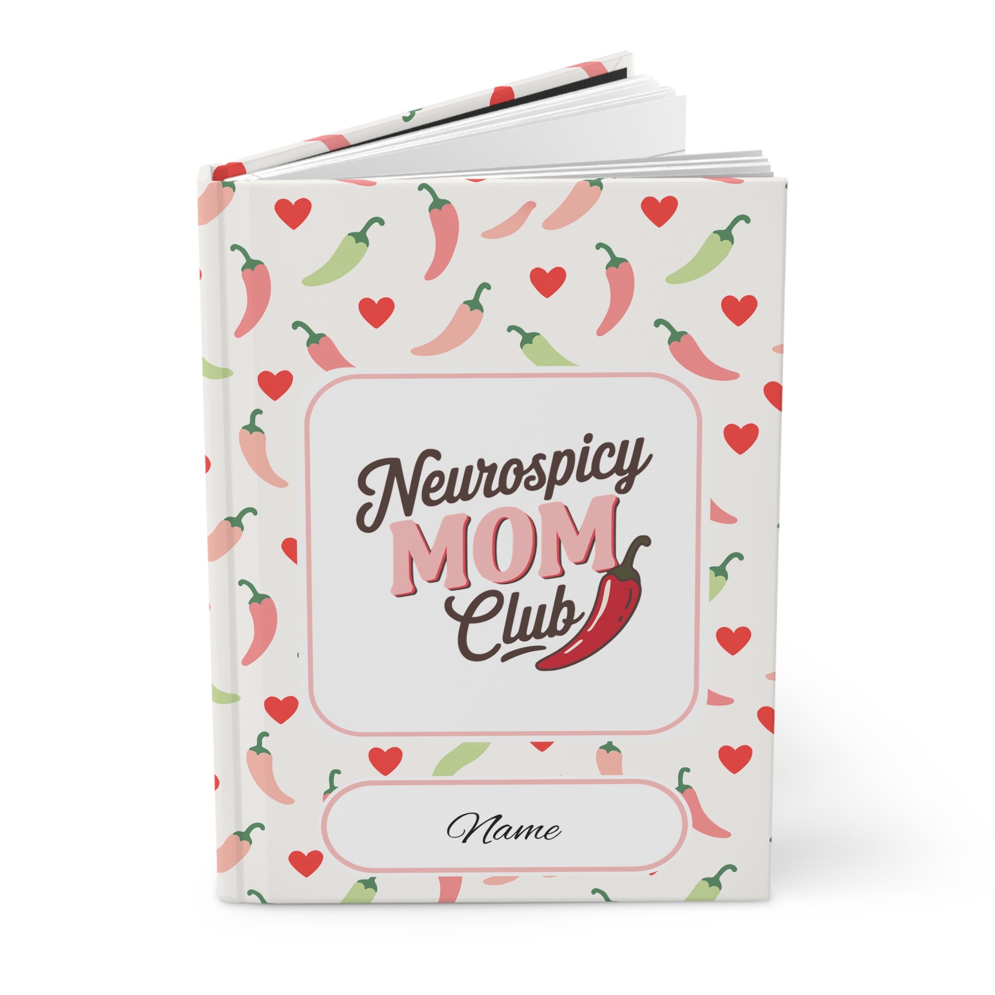 Mothers Day 2025 - Neurospicy Mom Club Personalized Hardcover Journal Notebook