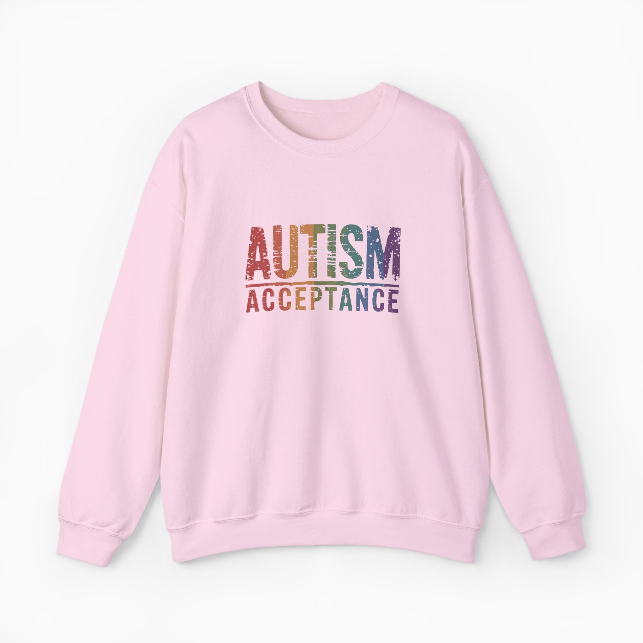 Autism Acceptance Grunge Rainbow Sweatshirt