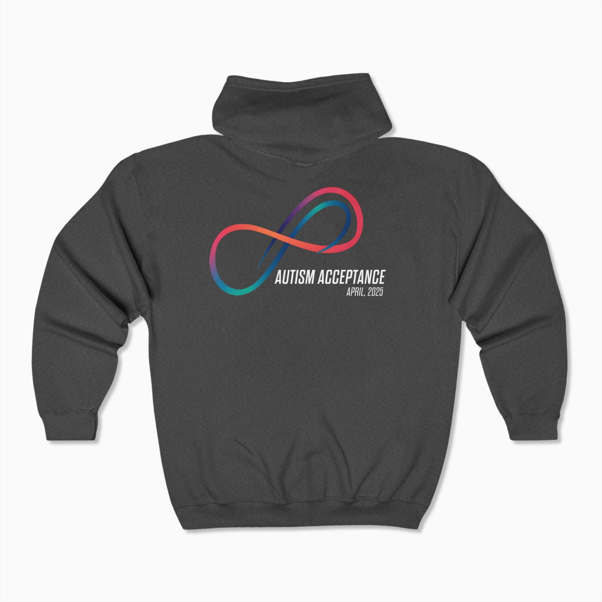 Autism Awareness 2025 - Loop of Acceptance Zip Up Hoodie