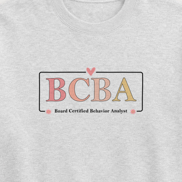 BCBA Outline Sweatshirt Ash sweatshirt, design close-up