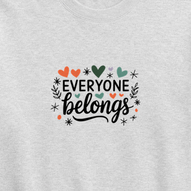 Everyone Belongs Sweatshirt Ash sweatshirt, design close-up