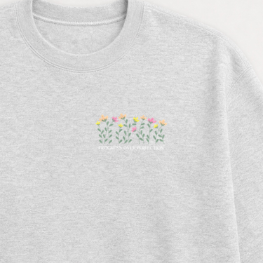 Progress Over Perfection Sweatshirt Ash sweatshirt, design close-up