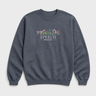 Speech Therapist Floral Sweatshirt Dark Heather sweatshirt, front