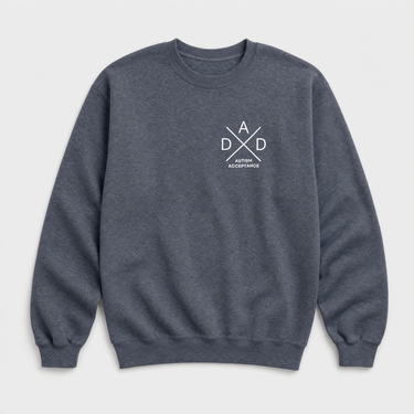 Autism Dad Cross Sweatshirt Dark Heather sweatshirt, front