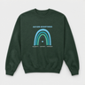 Advocate Support Empower Autism Acceptance Rainbow Sweatshirt Forest Green sweatshirt, front