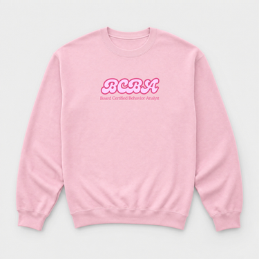 BCBA Groovy Sweatshirt Light Pink sweatshirt, front