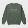 Occupational Therapist Floral Sweatshirt Military Green sweatshirt, front