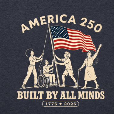 America 250 Built By All Minds Women’s Relaxed V-Neck