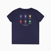 Autism Awareness 2025 - Affirmation Handprints Ladies V-Neck T-Shirt