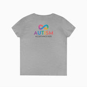 Autism Awareness 2025 - Infinity Acceptance Ladies V-Neck T-Shirt
