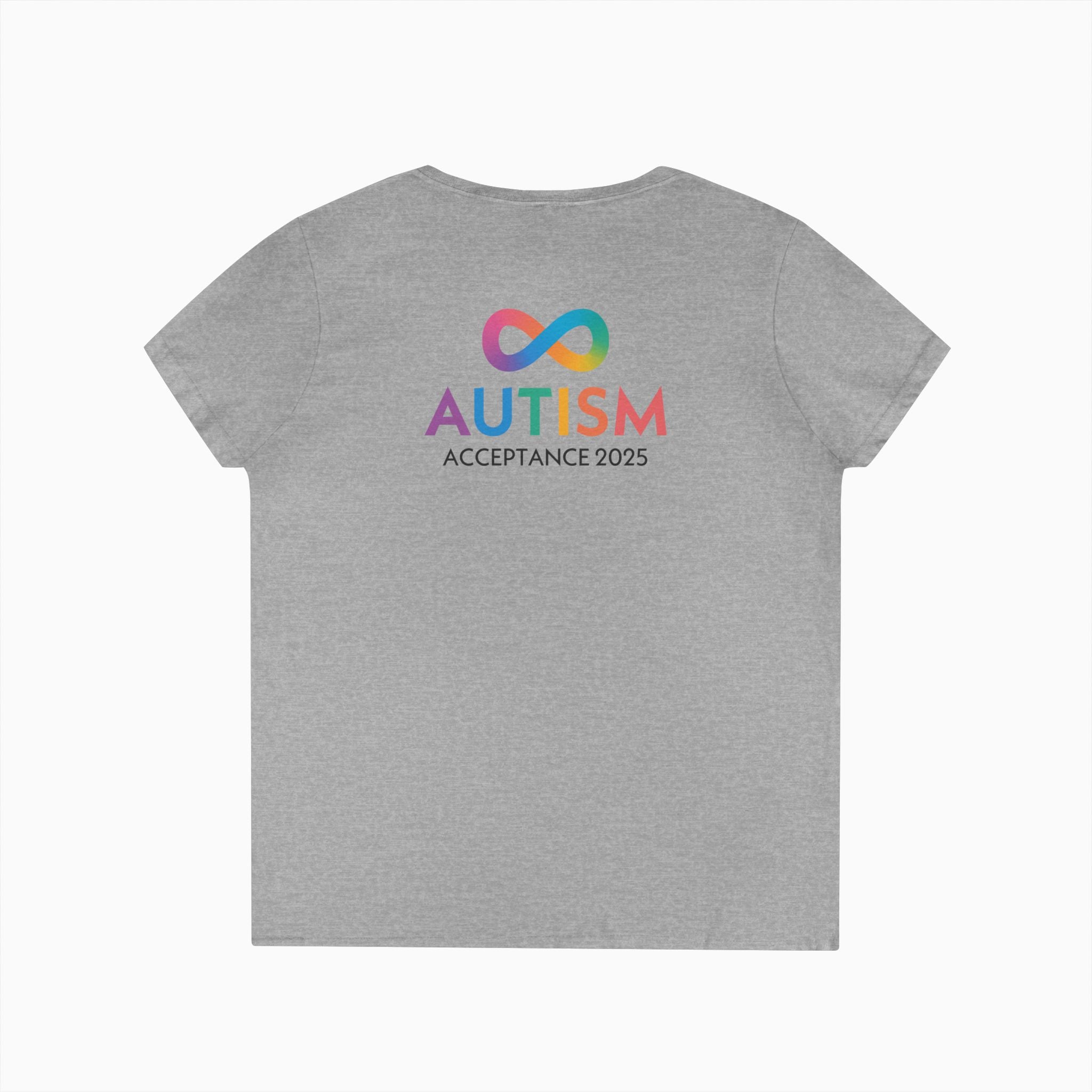 Autism Awareness 2025 - Infinity Acceptance Ladies V-Neck T-Shirt