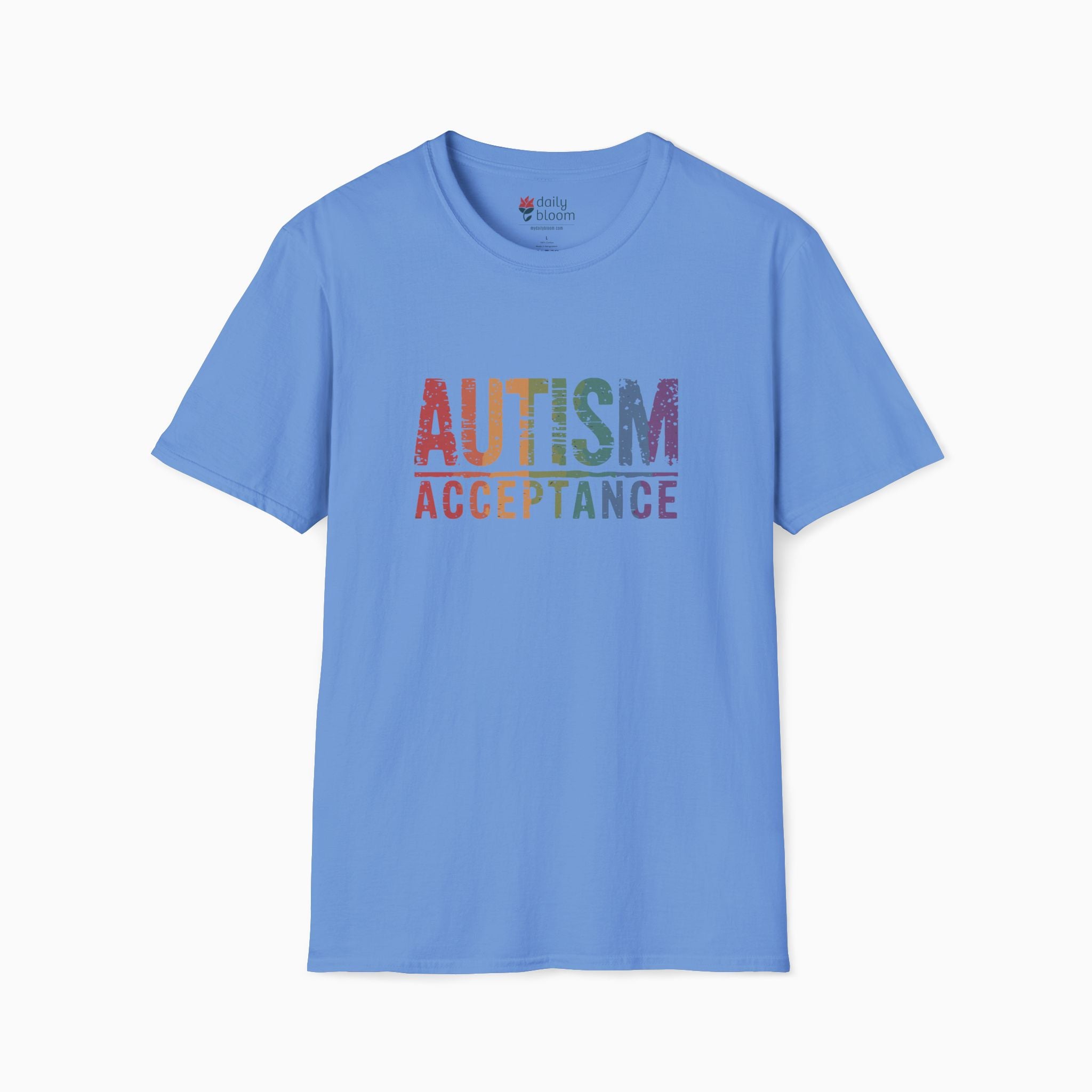 Autism Acceptance Grunge Rainbow Tee
