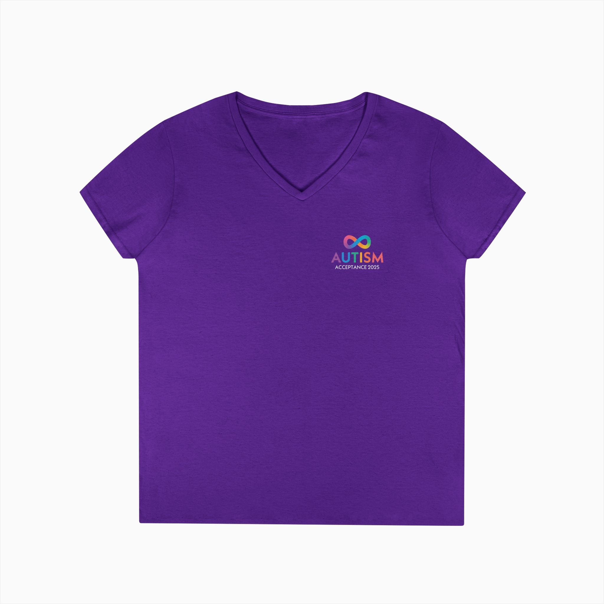 Autism Awareness 2025 - Infinity Acceptance Ladies V-Neck T-Shirt