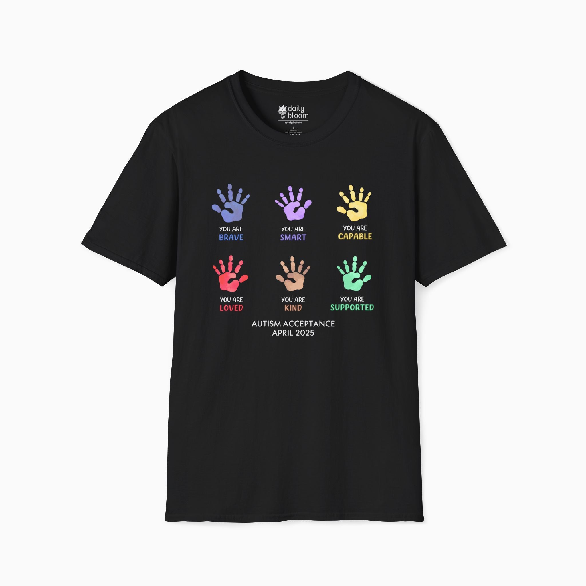 Autism Awareness 2025 - Affirmation Handprints T-Shirt