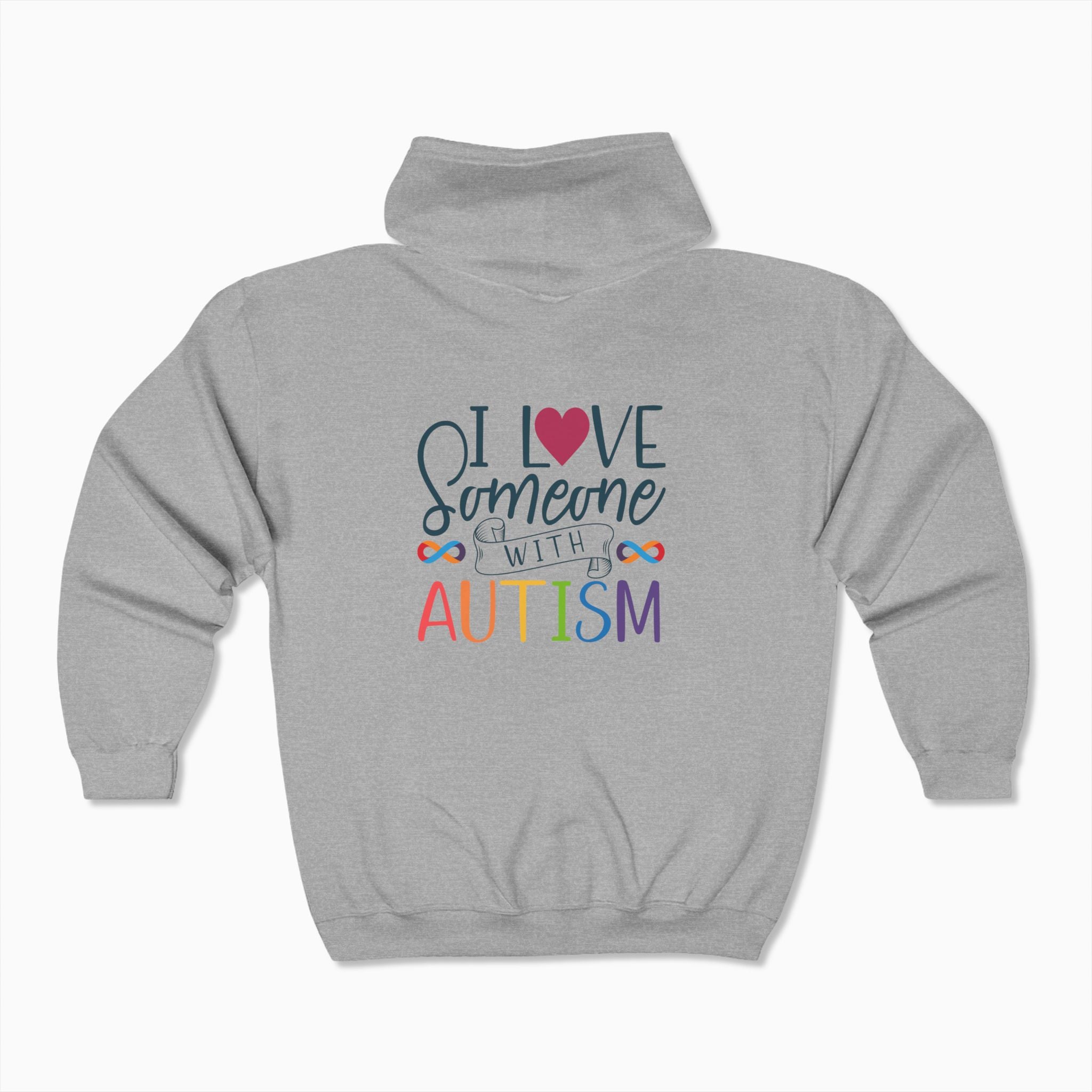 I Love Someone With Autism Zip Up Hoodie